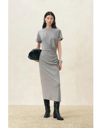 Fabrique - Clara Plaid Hem T-Shirt Dress - Lyst