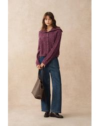 Fabrique - Rosalina Convertible Shawl Collar Cardigan - Lyst