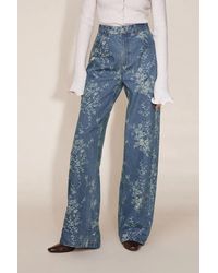 Fabrique - Jules Floral Straight Leg Jeans - Lyst