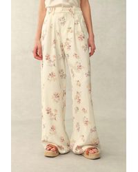 Fabrique - Flora Floral Wide Leg Pants - Lyst