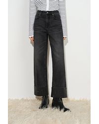 Fabrique - Grazia Crystal Studded Cropped Straight Leg Jeans - Lyst