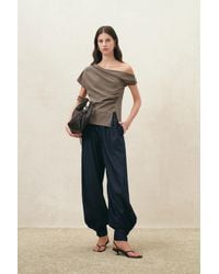 Fabrique - Hazel Ruched One Shoulder Top - Lyst