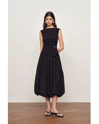 Fabrique - Freya Twisted Drape Sleeveless Top And Bubble Skirt Set - Lyst