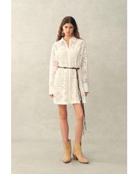 Fabrique - Eliana Cutwork Embroidery Longline Cover Up Long Sleeves Shirt - Lyst