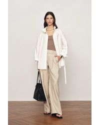 Fabrique - Pearl Oversized Belted Shirt Jacket - Lyst