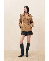 Fabrique - Barry Belted Short Trench Coat - Lyst