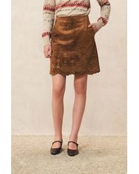 Fabrique - Terence Floral Cutwork Embroidery Skirt - Lyst