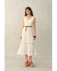 Fabrique - Louise Faux Crochet Cover Up Sleeveless Dress - Lyst