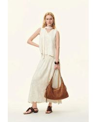 Fabrique - Viola Lace Ribbon Sleeveless Top And Skirt Matching Set - Lyst