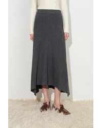 Fabrique - Lynn Asymmetric Ribbed Skirt - Lyst
