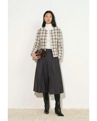 Fabrique - Charlotte Plaid Cropped Jacket - Lyst