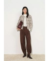 Fabrique - Charlotte Plaid Cropped Jacket - Lyst