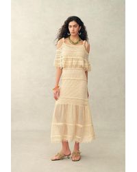 Fabrique - Dione Hand Crochet Detachable Capelet Knit Cami Dress - Lyst