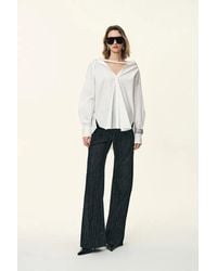 Fabrique - Ruby Detachable Waist Stitching Loose Shirt - Lyst
