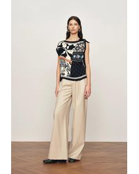 Fabrique - Gracie Scarf Panel Tie Shoulder Sleeveless Top - Lyst