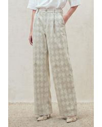 Fabrique - Xuhui Argyle Wide Leg Jeans - Lyst