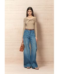 Fabrique - Lyra Reversible Bow Off Shoulder Knit Top - Lyst