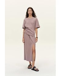 Fabrique - Aurora Ruched Waist T Shirt And Skirt Set - Lyst