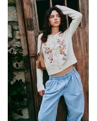 Fabrique - Laelia Hand Embroidery Floral Cardigan - Lyst