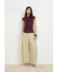Fabrique - Gemma Ruched Short Sleeve Top - Lyst