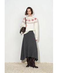 Fabrique - Laverna Fair Isle Rose Pattern Sweater - Lyst