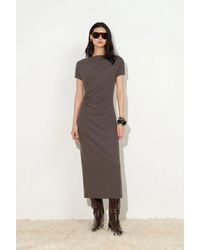 Fabrique - Hazel Draped Off Shoulder Dress - Lyst
