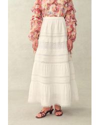 Fabrique - Liora Boho Lace Maxi Skirt - Lyst