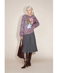 Fabrique - Fjord Hand Embroidered Floral Sweater - Lyst