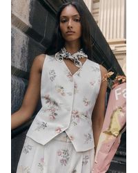 Fabrique - Flora Floral Sleeveless Vest Top - Lyst