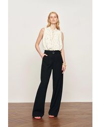Fabrique - Anaïs Polka Dot Pleated Sleeveless Blouse - Lyst
