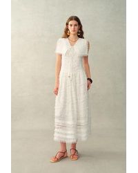 Fabrique - Geraldine Detachable Collar Sleeveless Dress - Lyst