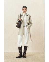 Fabrique - Elsa Belted Oversized Cropped Trench Coat - Lyst