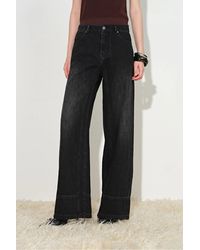 Fabrique - Glaire Curved Yoke Wide Leg Jeans - Lyst
