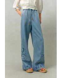 Fabrique - Vinetta Floral Embroidered Cut Out Jeans - Lyst