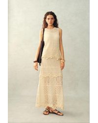 Fabrique - Beatrice 3D Floral Openwork Top And Skirt Matching Set - Lyst