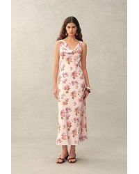 Fabrique - Fraye Floral Cowl Neck Sleeveless Dress - Lyst