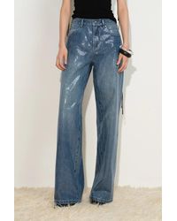 Fabrique - Zia Sequin Embellished Barrel Leg Jeans - Lyst