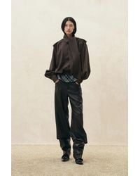 Fabrique - Oria Scarf Tie Bubble Hem Cropped Jacket - Lyst