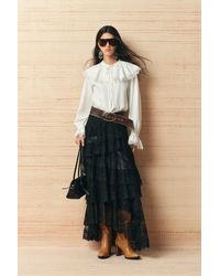 Fabrique - Anthea Lace Panel Shirt With Detachable Collar - Lyst