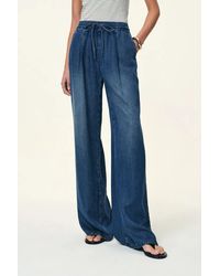 Fabrique - Eva Draped Drawstring Wide Leg Jeans - Lyst