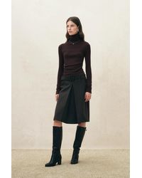 Fabrique - Lumina Sheer Turtleneck Fitted Top - Lyst