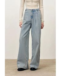 Fabrique - Celeste Light Pleated Wide Leg Jeans - Lyst
