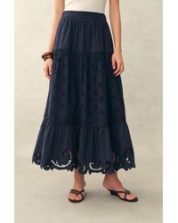 Fabrique - Ivy Cutwork Embroidery Maxi Skirt - Lyst