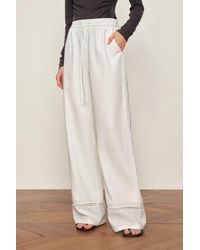 Fabrique - Eve Openwork Drawstring Wide Leg Pants - Lyst