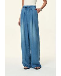 Fabrique - Eva Draped Drawstring Wide Leg Jeans - Lyst