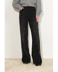 Fabrique - Eleanor Embellished Straight Leg Jeans - Lyst