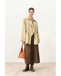 Fabrique - Nina Wrinkle Resistant Lapel Coat Jacket - Lyst