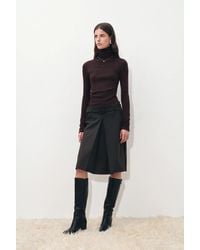 Fabrique - Lumina Sheer Turtleneck Fitted Top - Lyst