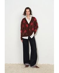 Fabrique - Blaire Hand Sewn V Neck Cardigan - Lyst