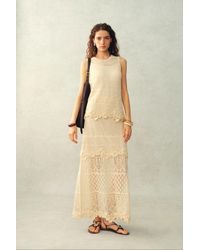 Fabrique - Beatrice 3D Floral Openwork Top And Skirt Matching Set - Lyst